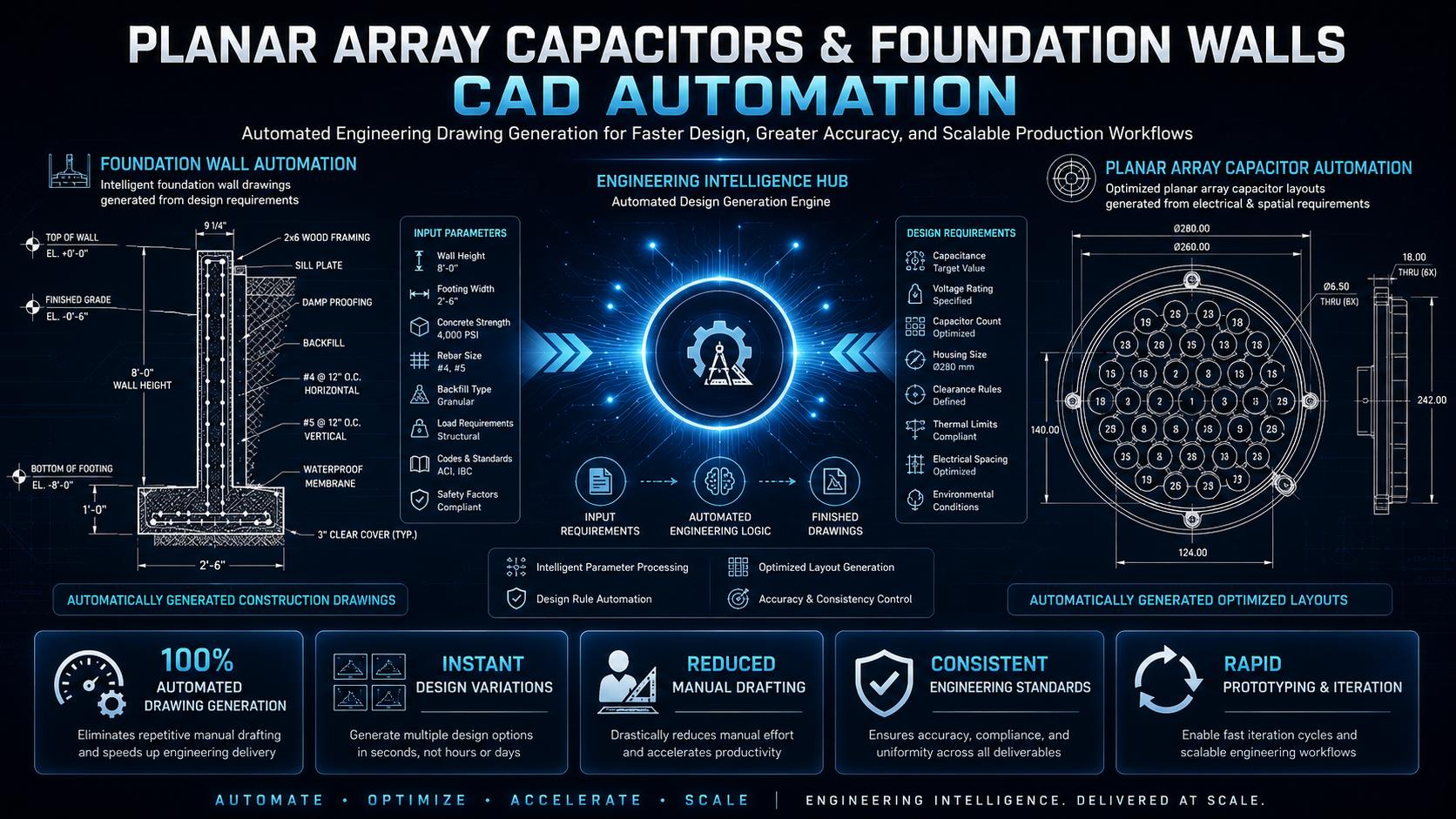 Planar Array Capacitors & Foundation Walls CAD Automation — image 2 of 2
